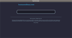 Desktop Screenshot of humanmilitary.com